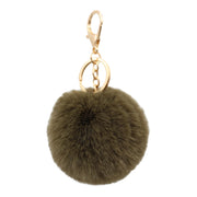 Cute Faux Fur Fluffy Fuzzy Pom Pom Keychain
